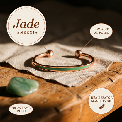 Bracciale in Rame e Giada di Gio