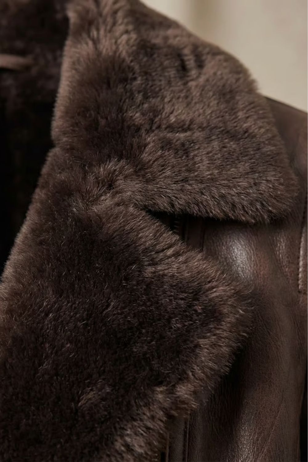 Elisa | Giacca in Pelle con Fodera in Shearling