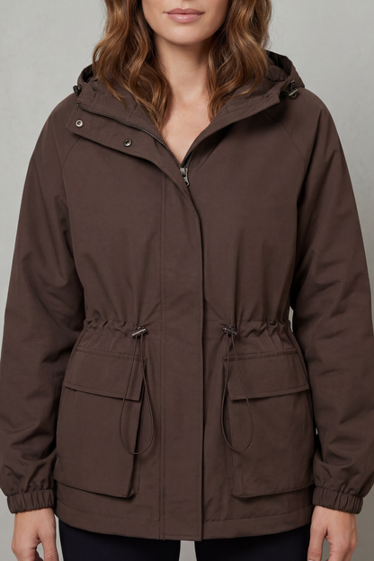 Adriana | Giacca Impermeabile Utility con Coulisse