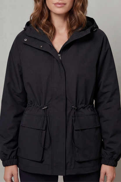 Adriana | Giacca Impermeabile Utility con Coulisse