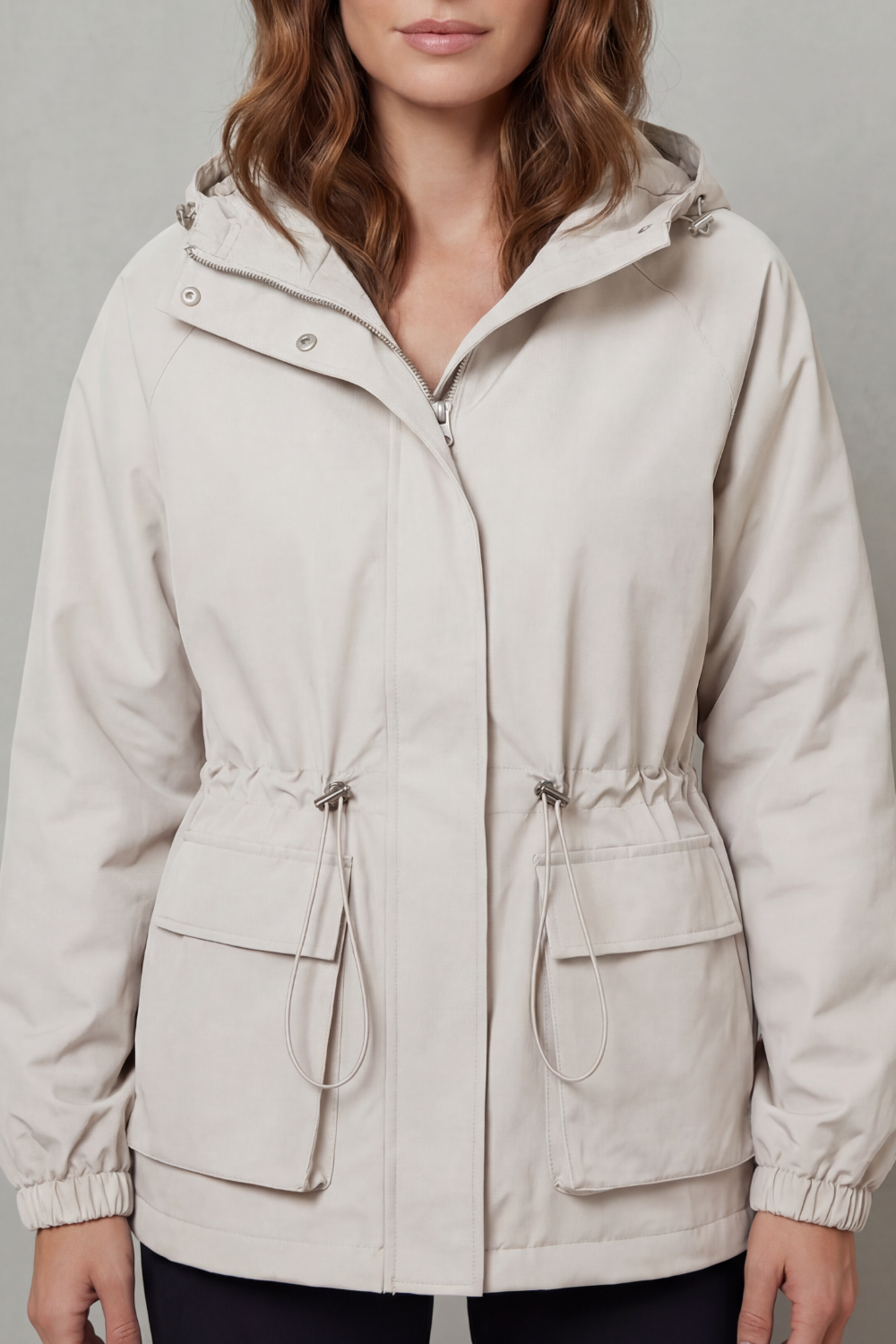 Adriana | Giacca Impermeabile Utility con Coulisse