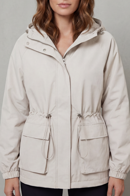 Adriana | Giacca Impermeabile Utility con Coulisse