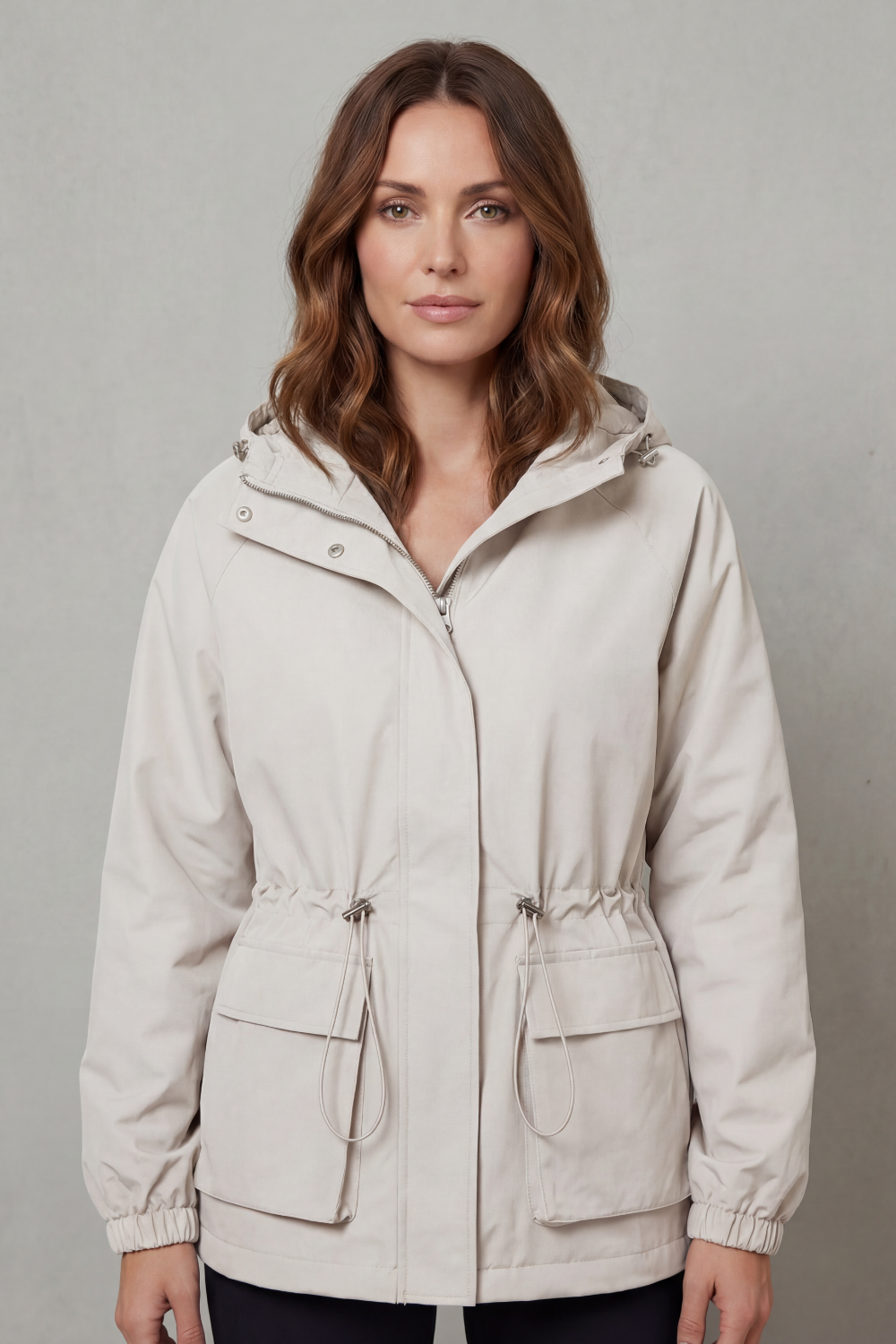 Adriana | Giacca Impermeabile Utility con Coulisse