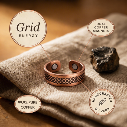 Anello in Rame a Griglia di Gio