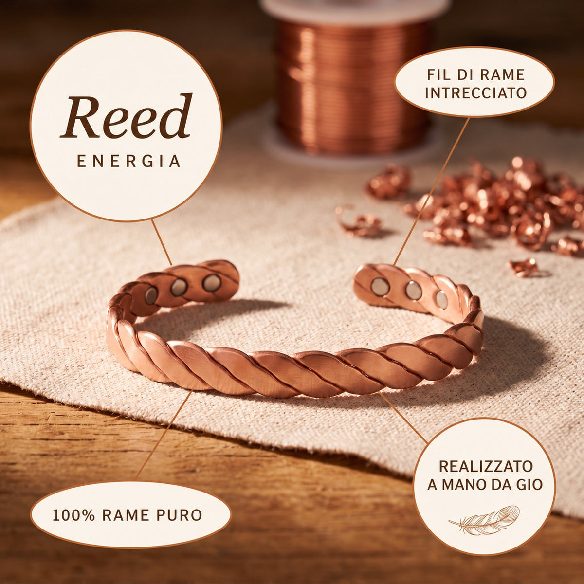 Bracciale in Rame di Gio