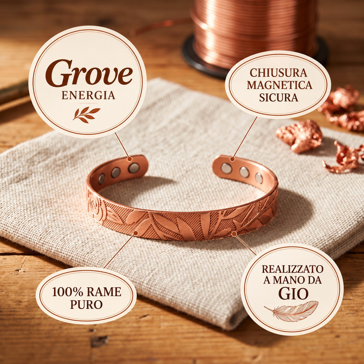 Bracciale in Rame Grove di Gio