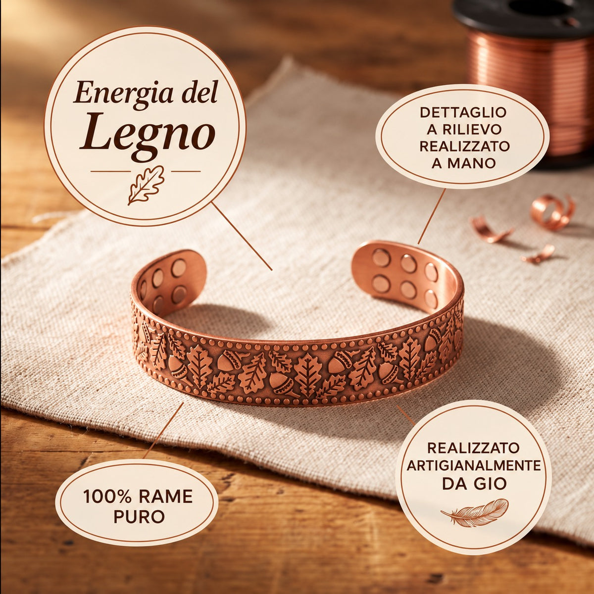 Bracciale in Rame di Gio