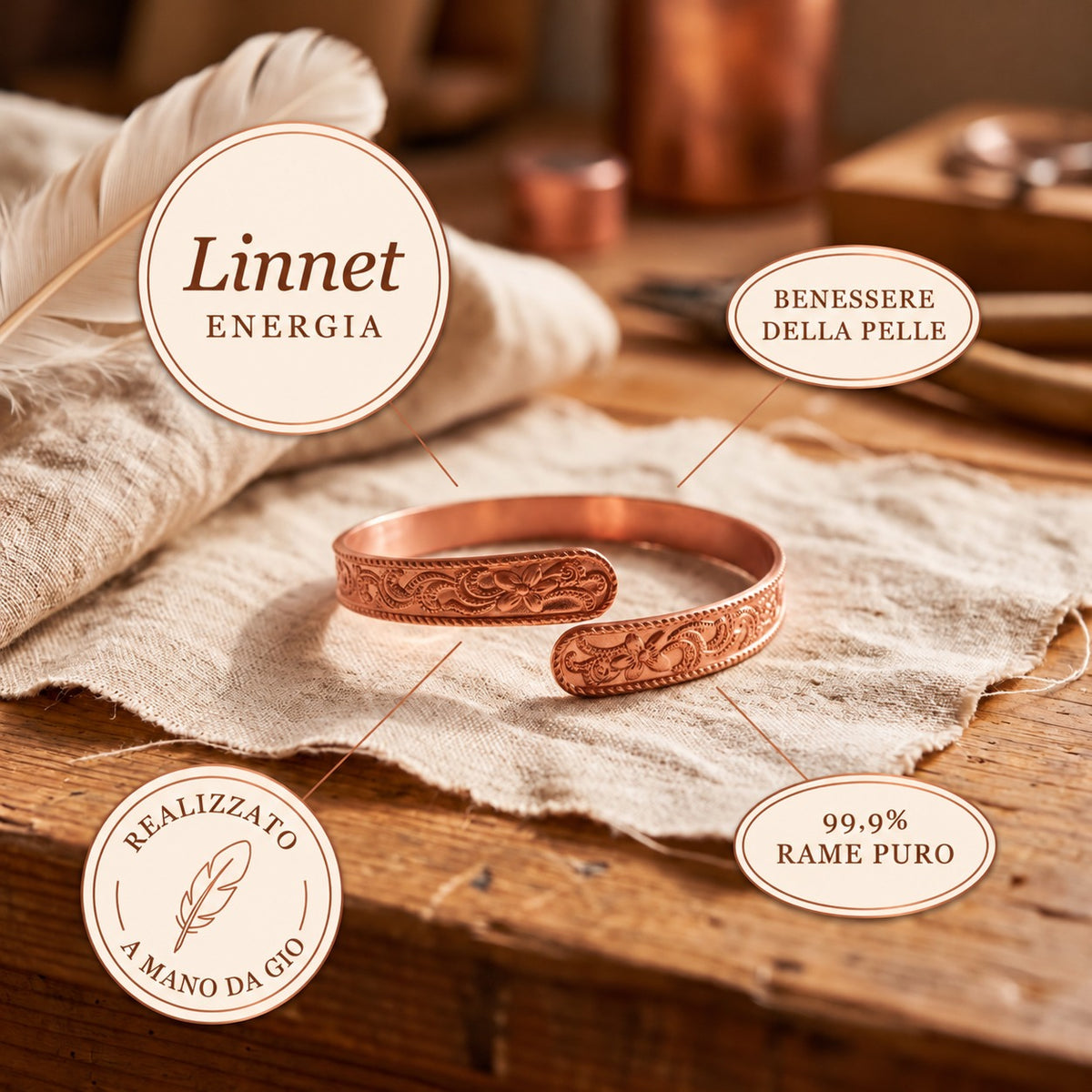 Bracciale in Rame Moor di Gio