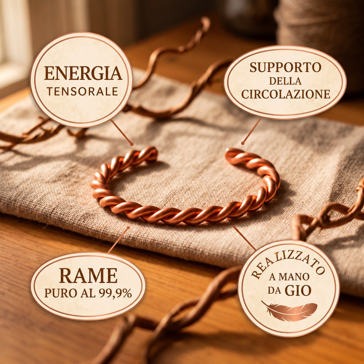 Bracciale in Rame Tensor di Gio