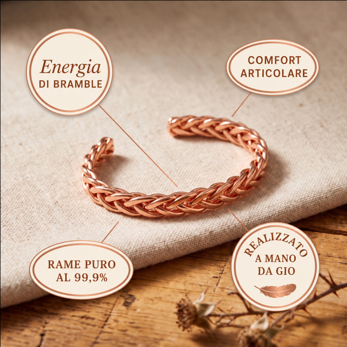 Bracciale in Rame di Gio