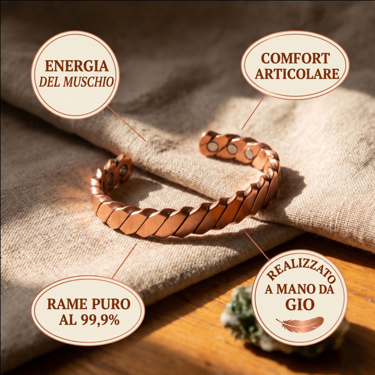 Bracciale in Rame Muschiato di Gio