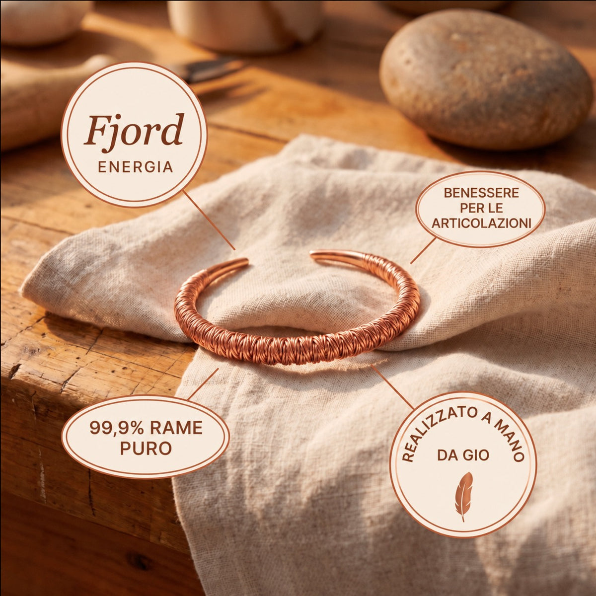 Bracciale in Rame del Fiordo di Gio