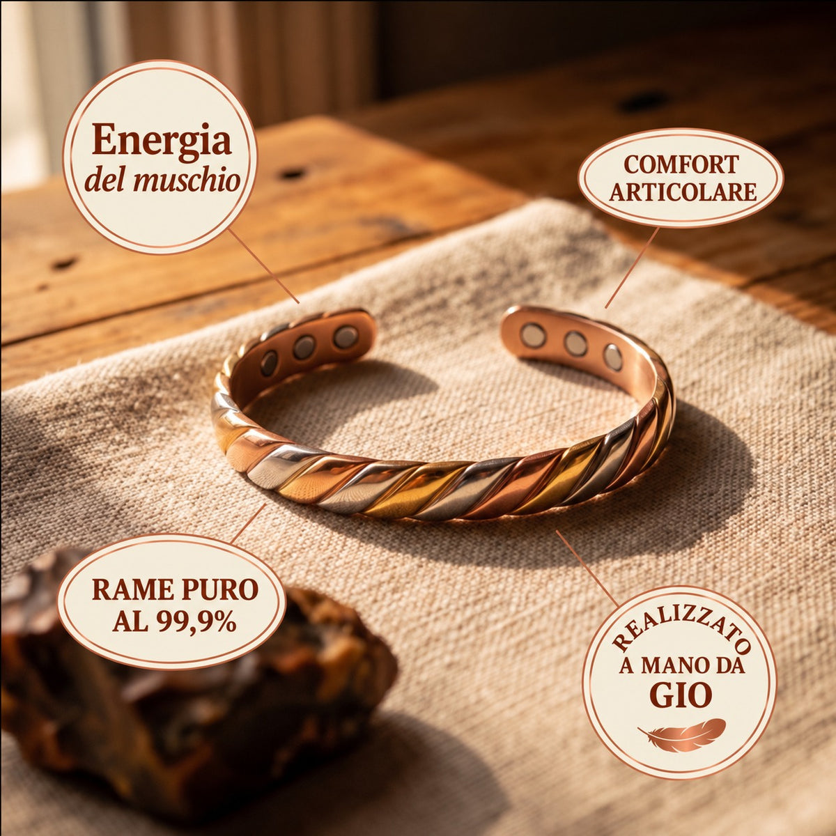 Bracciale in Rame Bog di Gio