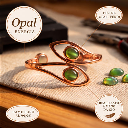 Bracciale in Rame con Opale di Gio