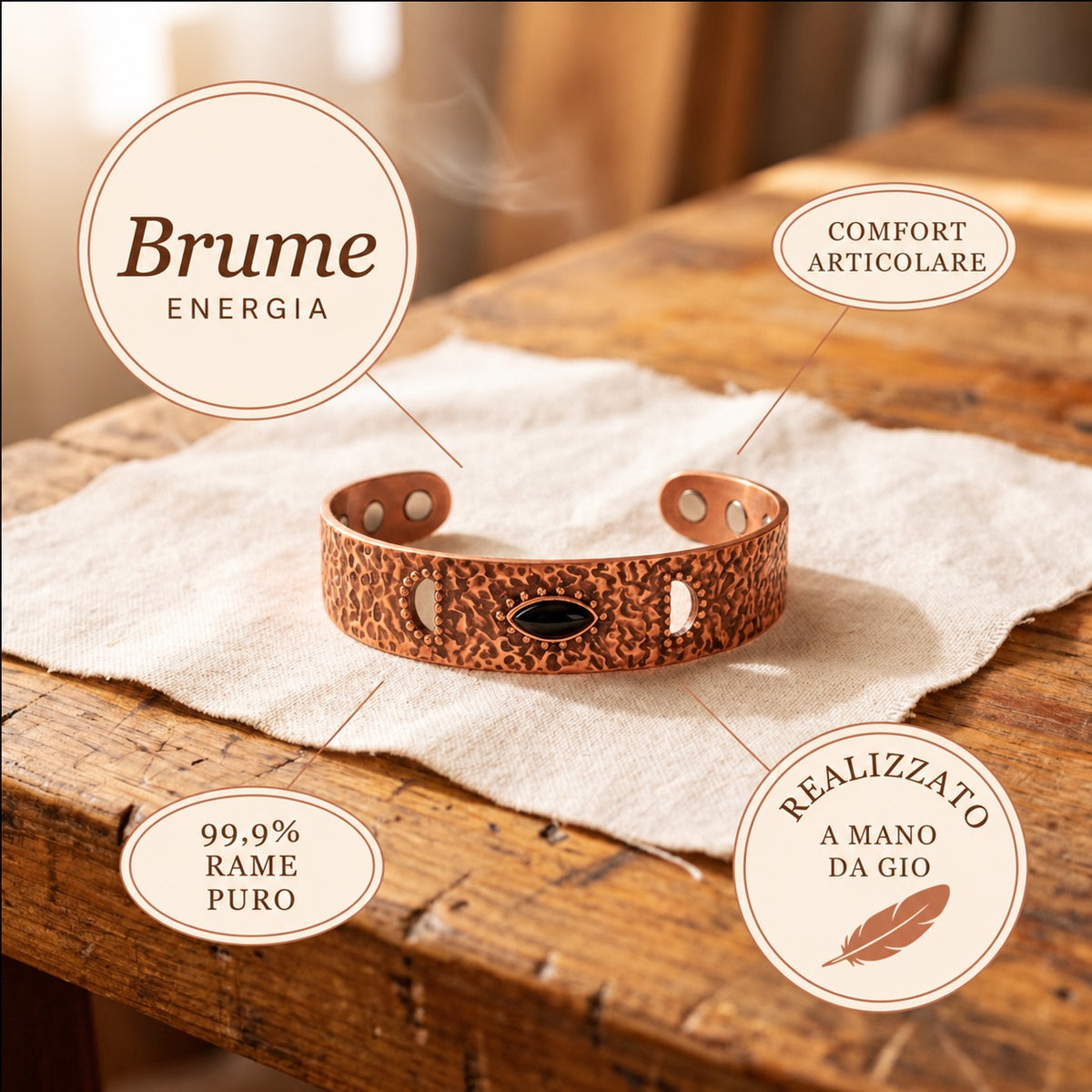 Bracciale in Rame Brume di Gio