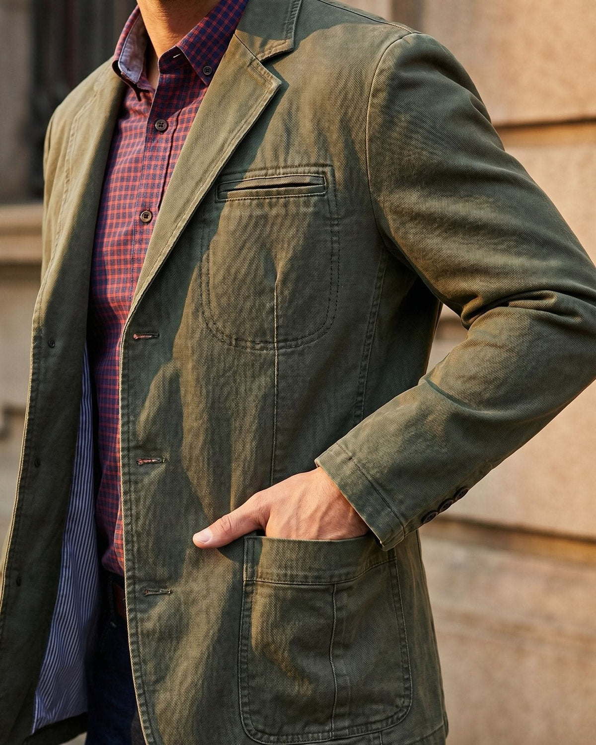 Nicola | Blazer in denim lavato dallo stile moderno