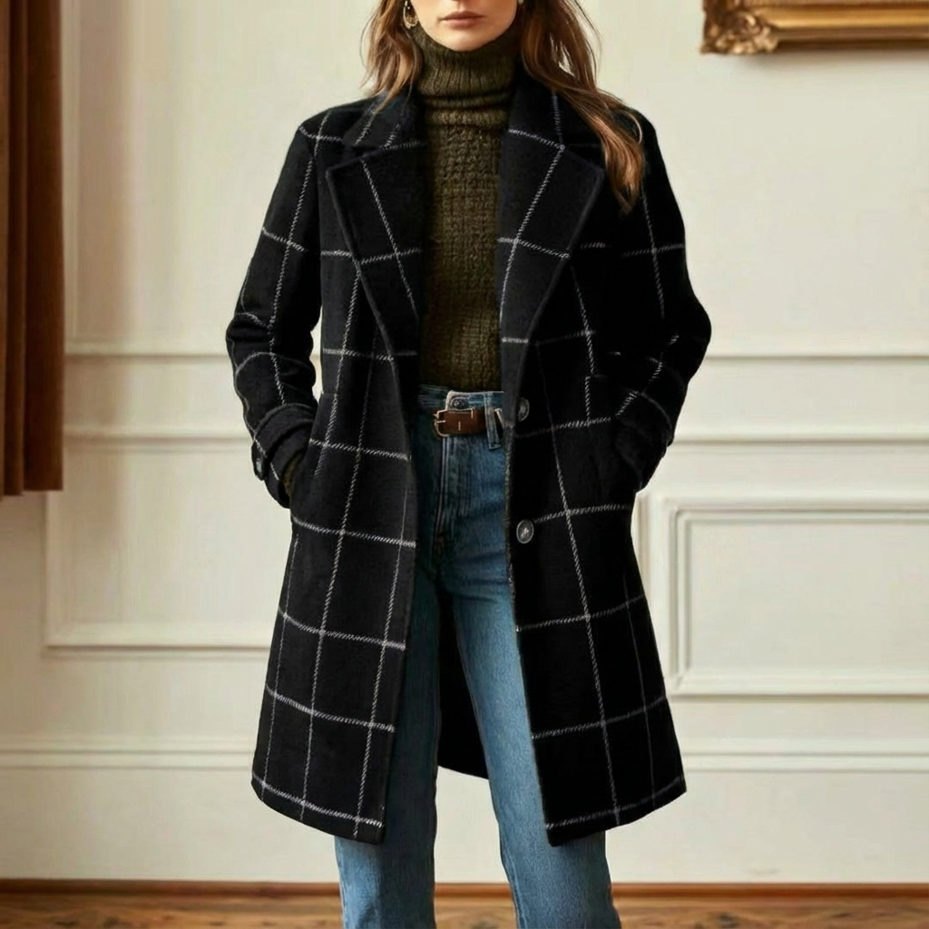 Francesca | Cappotto in Lana a Quadri