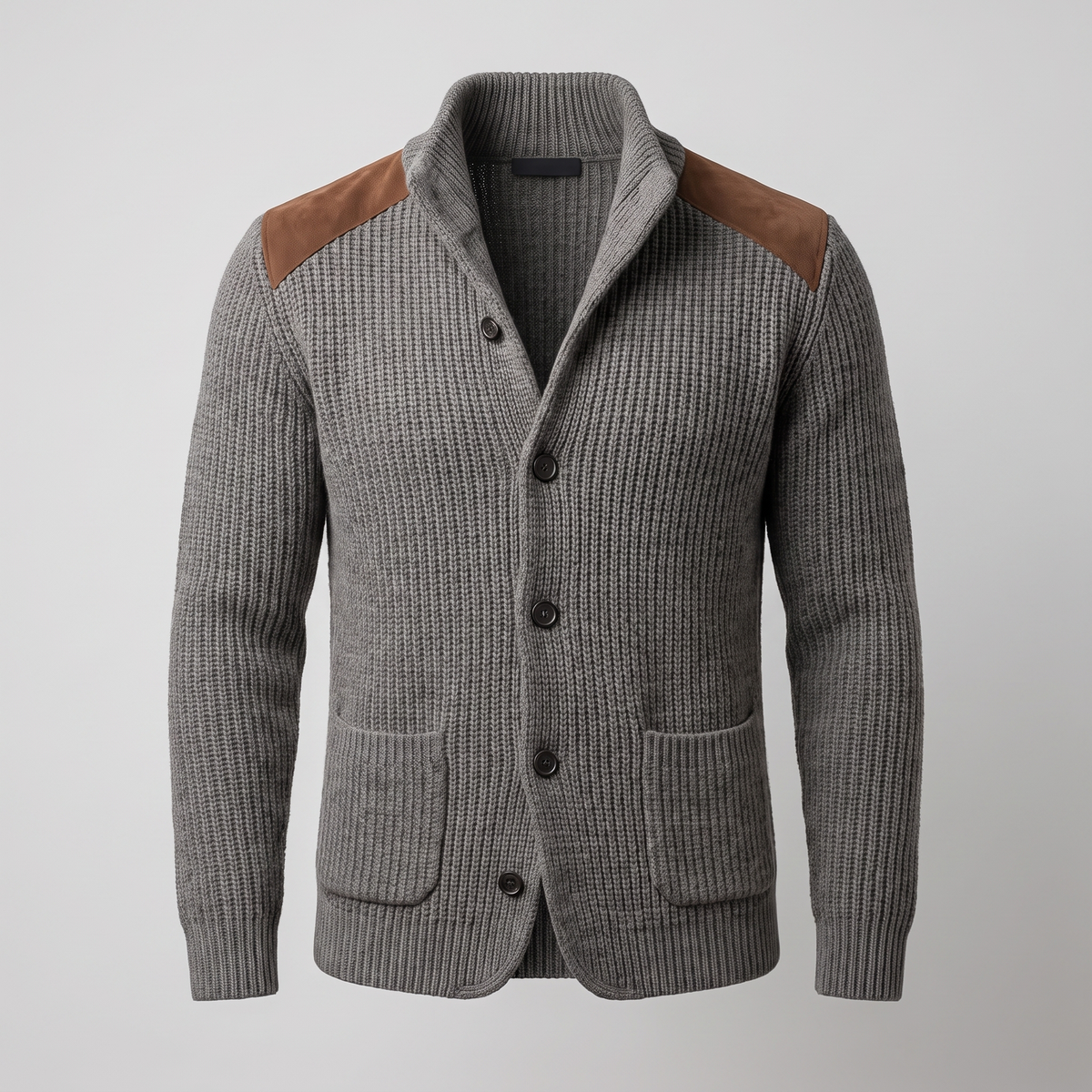 Marco | Blazer elegante in maglia con dettagli in suede