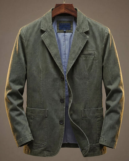 Nicola | Blazer in denim lavato dallo stile moderno