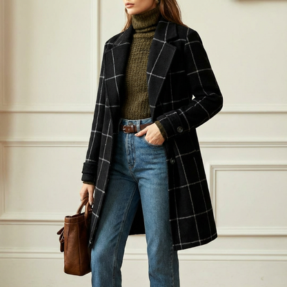 Francesca | Cappotto in Lana a Quadri