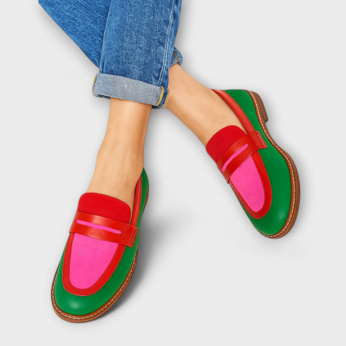 Nyla™ | Mocassini Casual con Contrasto