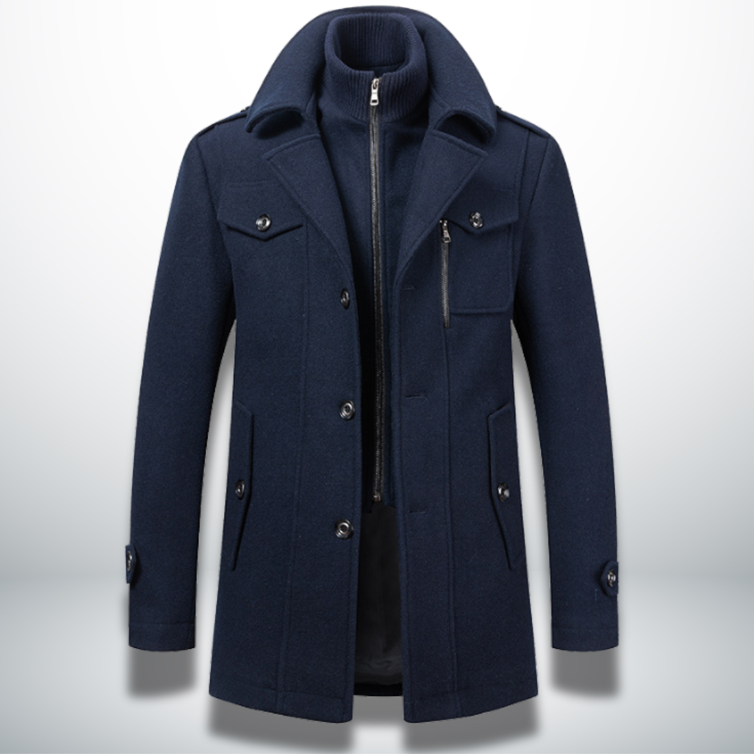 Leonardo | Cappotto in Misto Lana Collo a Revers
