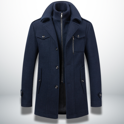 Leonardo | Cappotto in Misto Lana Collo a Revers