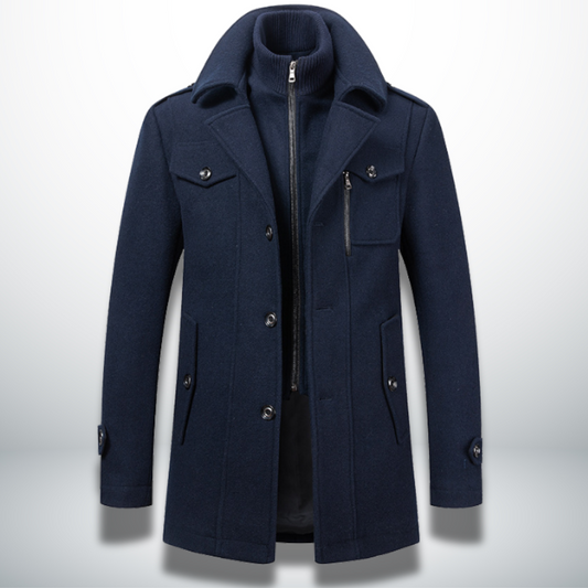 Leonardo | Cappotto in Misto Lana Collo a Revers