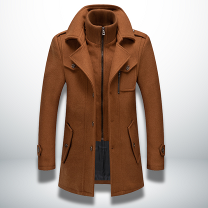 Leonardo | Cappotto in Misto Lana Collo a Revers