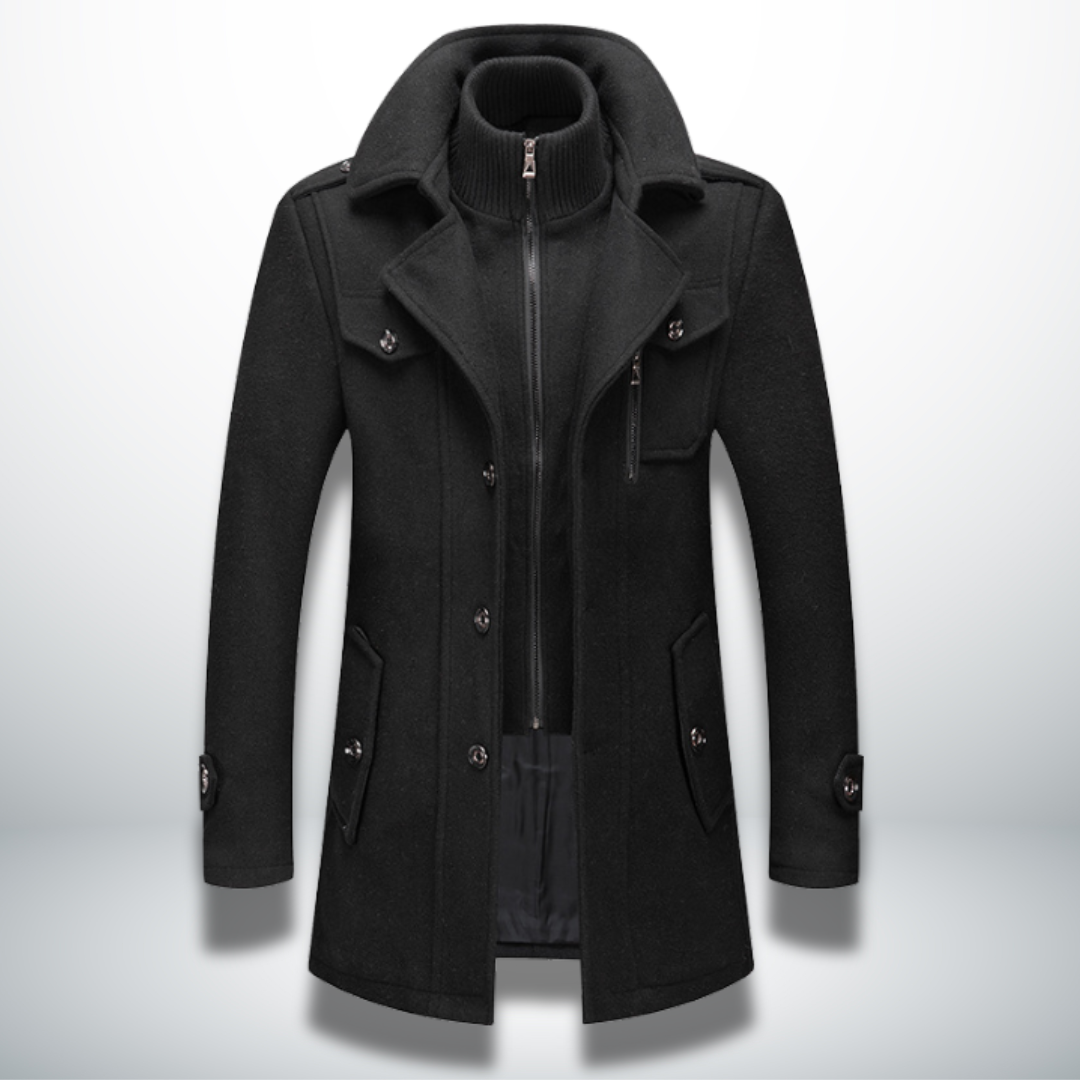 Leonardo | Cappotto in Misto Lana Collo a Revers