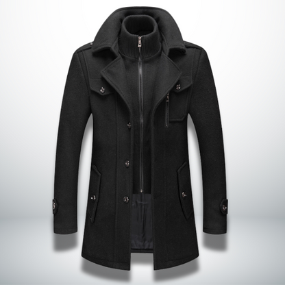 Leonardo | Cappotto in Misto Lana Collo a Revers