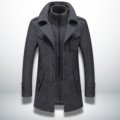 Leonardo | Cappotto in Misto Lana Collo a Revers