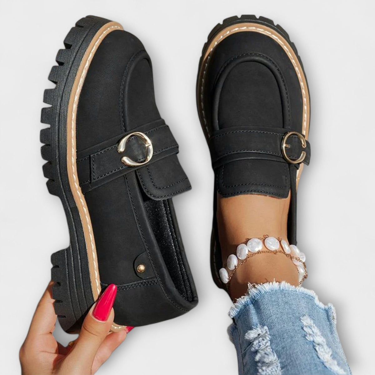 Lora™ | Slip-On Casual con Punta Rotonda