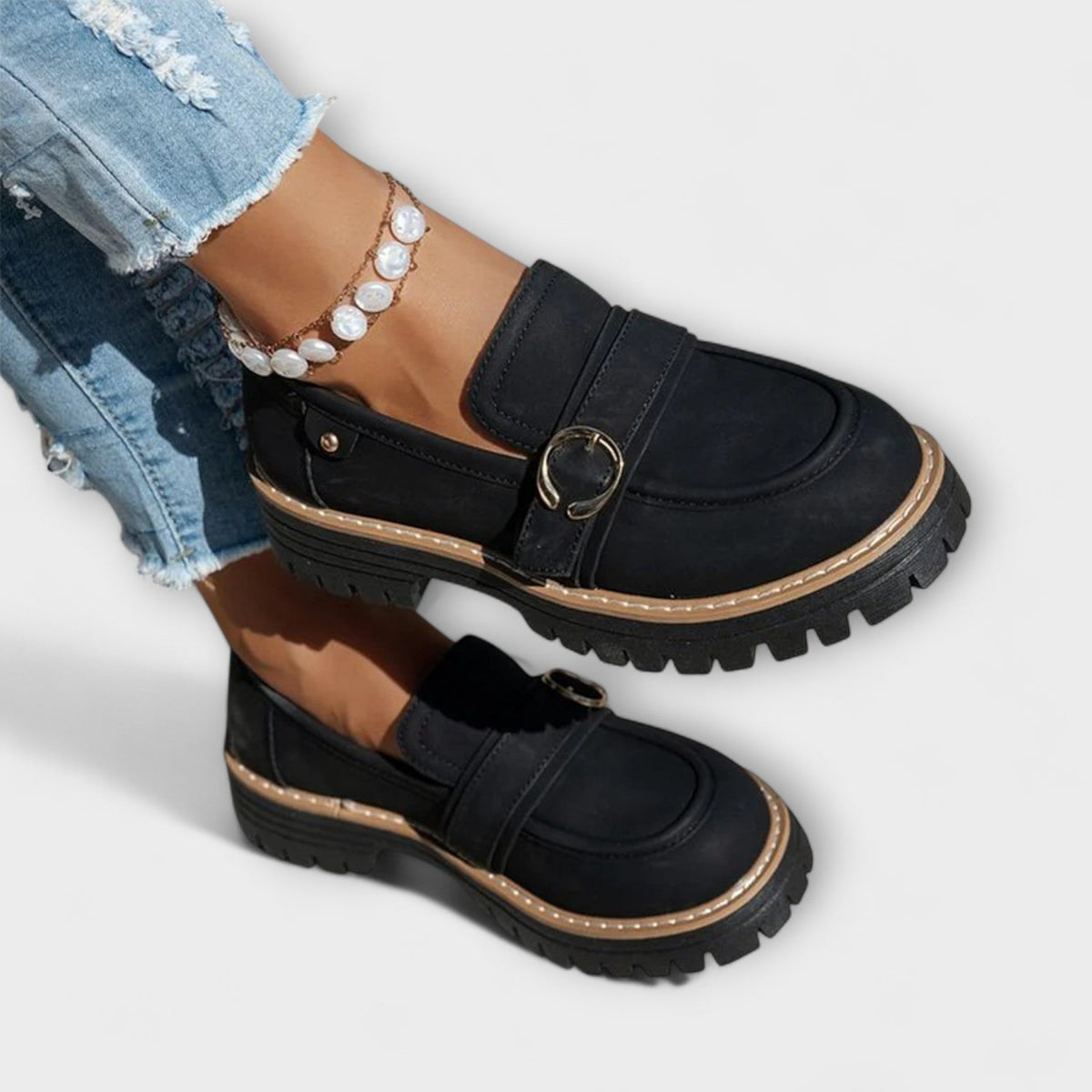 Lora™ | Slip-On Casual con Punta Rotonda