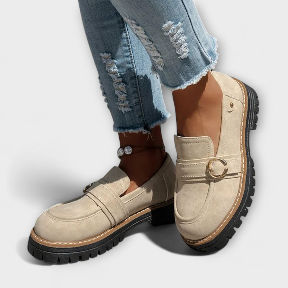 Lora™ | Slip-On Casual con Punta Rotonda
