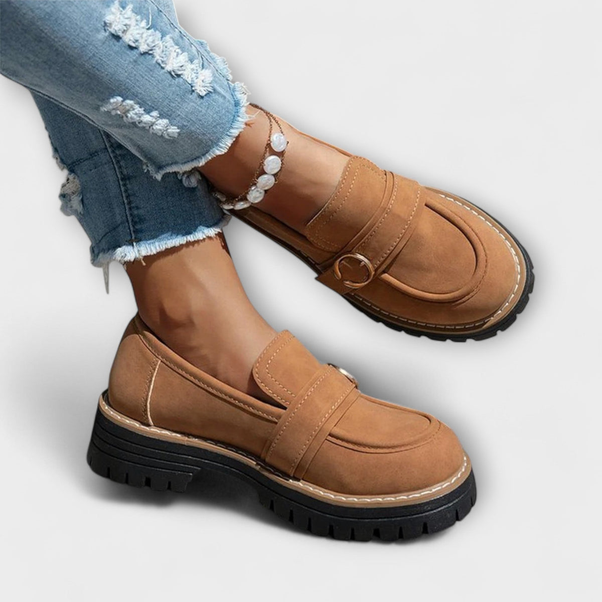 Lora™ | Slip-On Casual con Punta Rotonda
