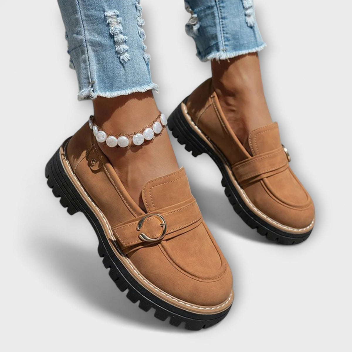 Lora™ | Slip-On Casual con Punta Rotonda