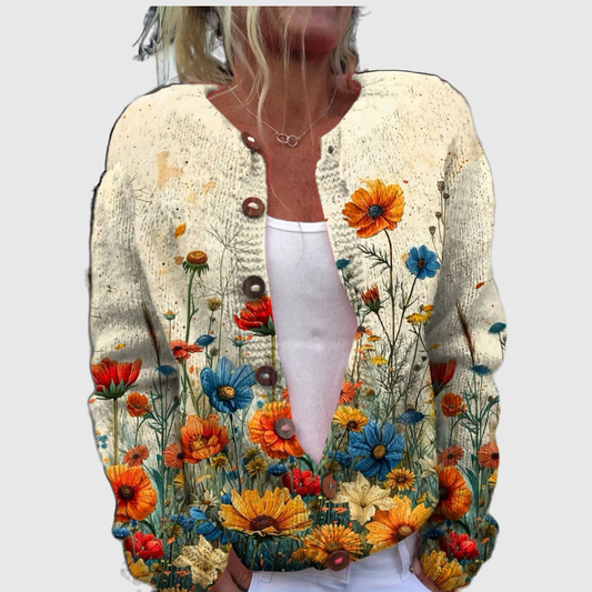 Renata™ | Cardigan con fiori di campo