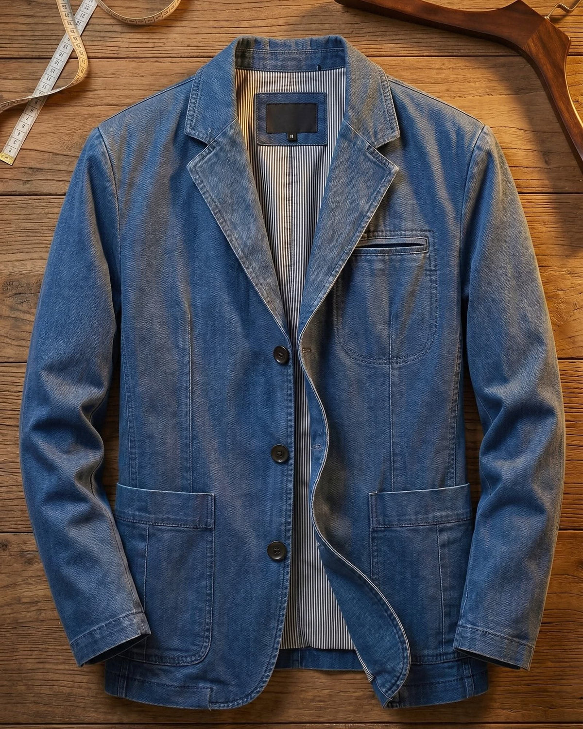 Nicola | Blazer in denim lavato dallo stile moderno
