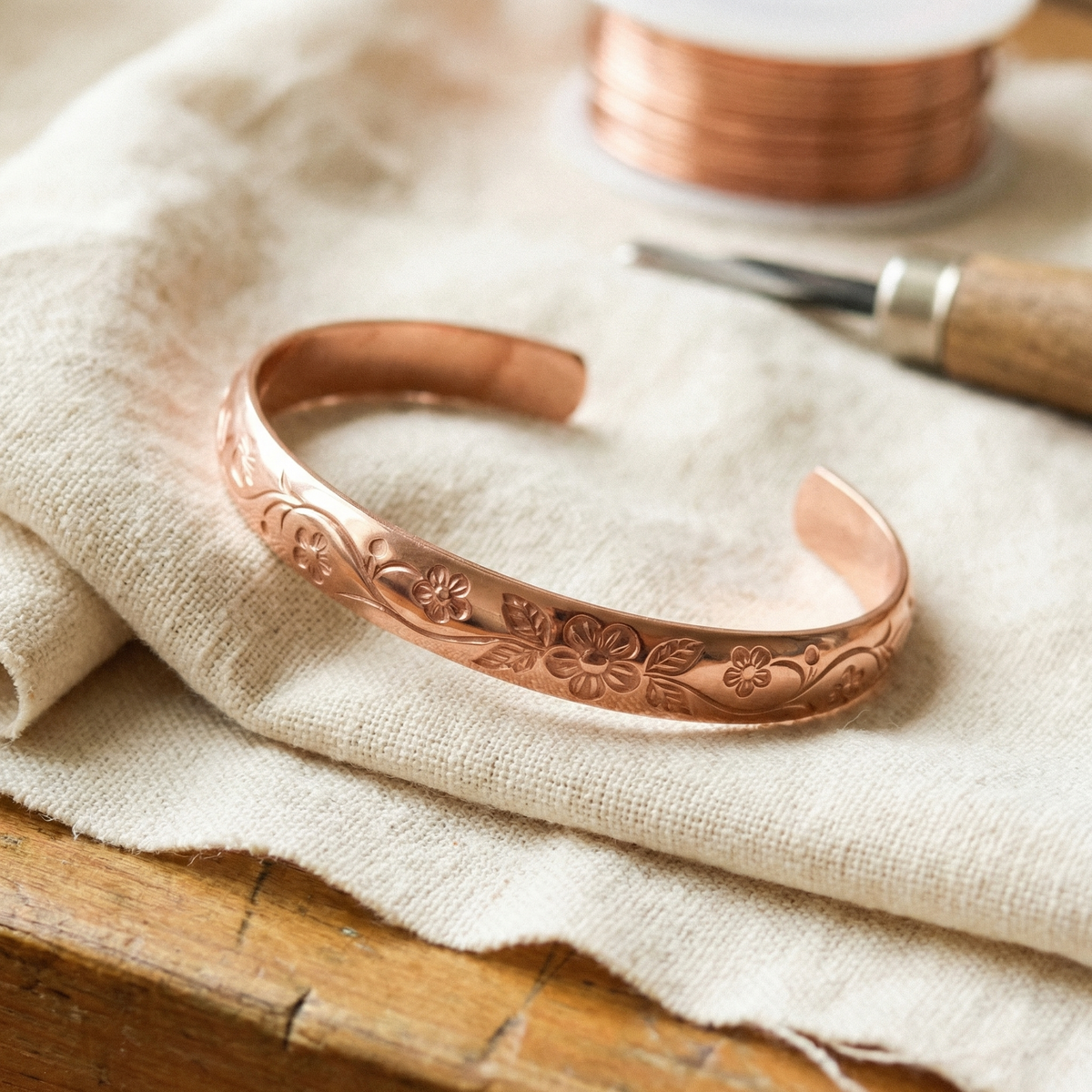 Bracciale in rame Bloom, modello 2
