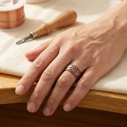Anello in Rame a Petali di Gio