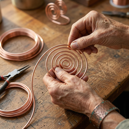 Spirale in Rame per la Mano di Gio