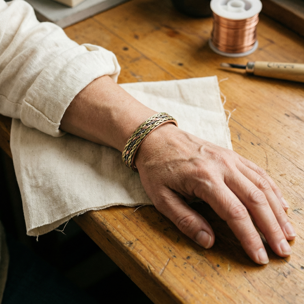 Bracciale in Rame Weave di Gio