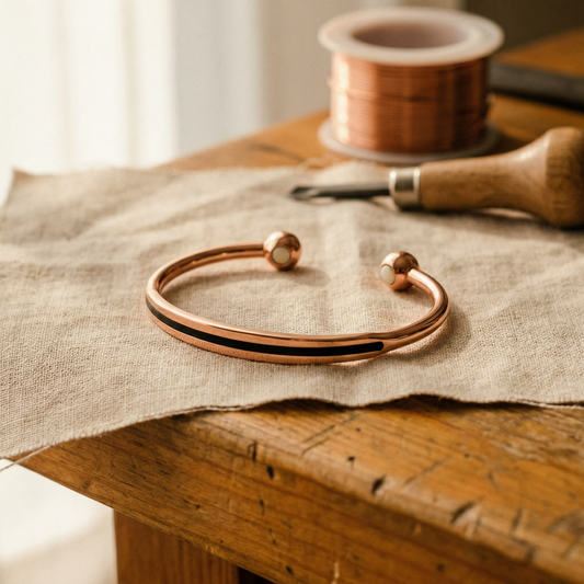 Bracciale in rame Vein liscio