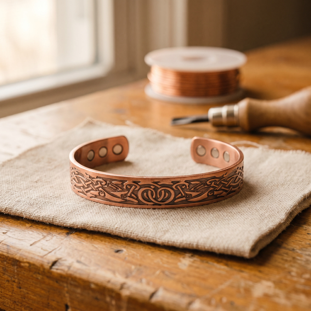 Bracciale in rame Flow con magneti