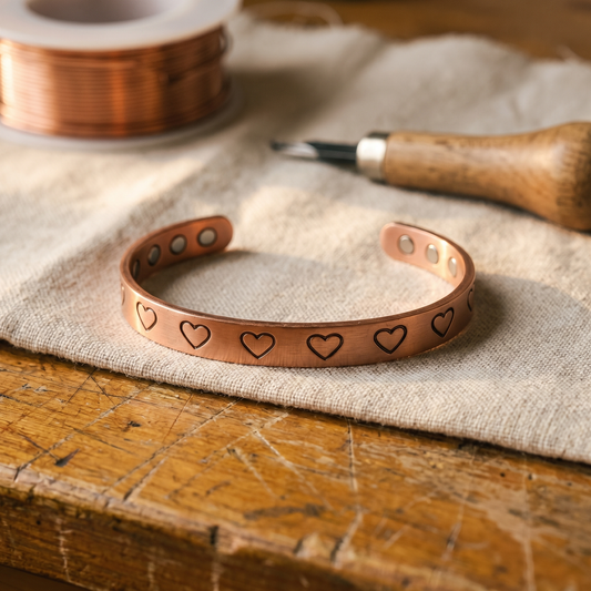 Bracciale in rame timbrato