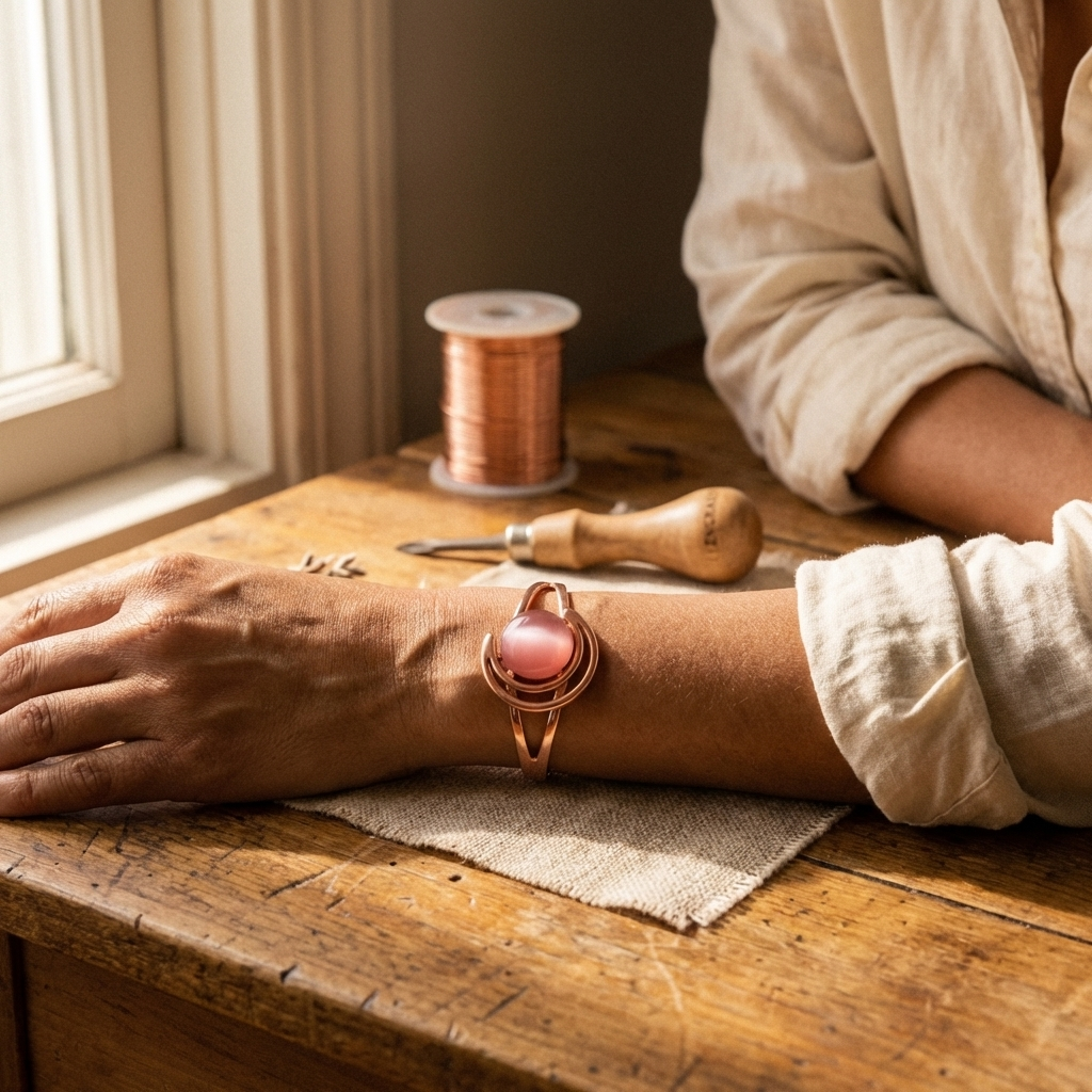 Bracciale in Rame Rosa di Gio