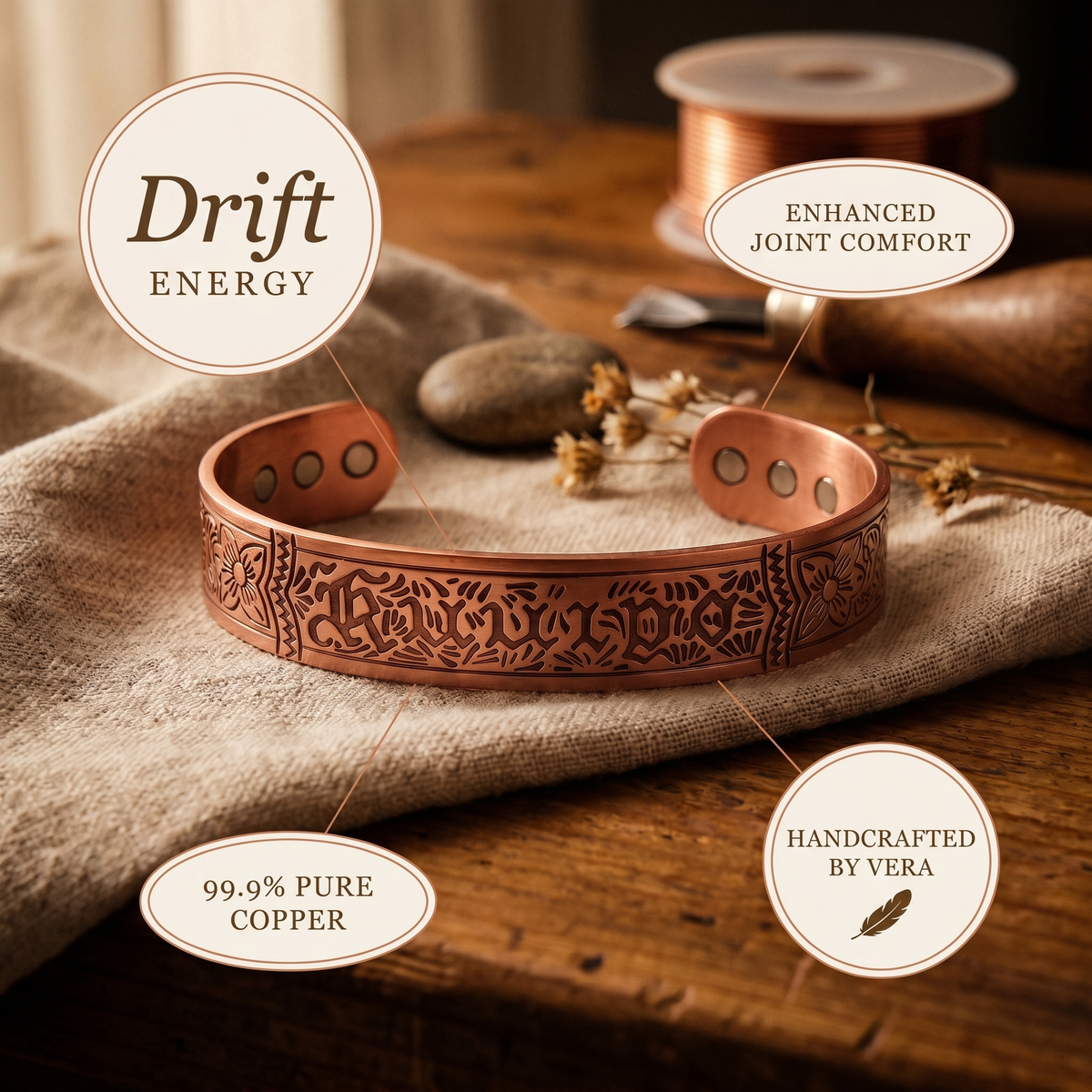 Bracciale in Rame Drift di Gio