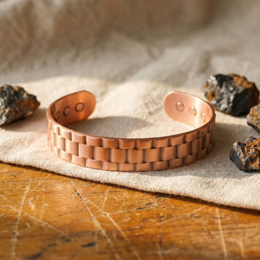 Bracciale da uomo in rame grezzo