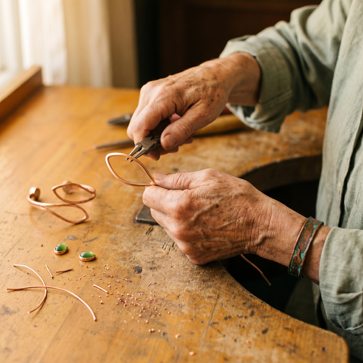 Bracciale in Rame con Opale di Gio